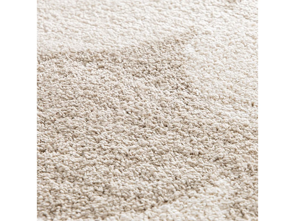 Tapis intérieur motif ronds crème et beige 160 x 230cm - Stella