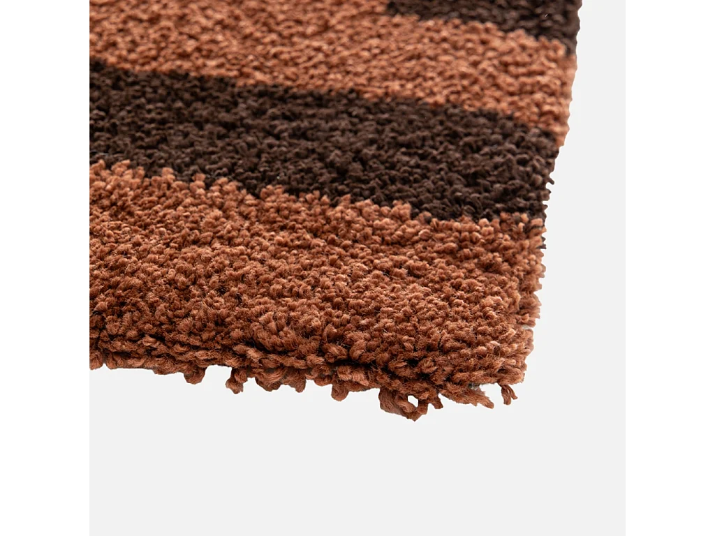 Tappeto da interno con motivi geometrici marroni e terracotta, Movia, 290x200x3 cm