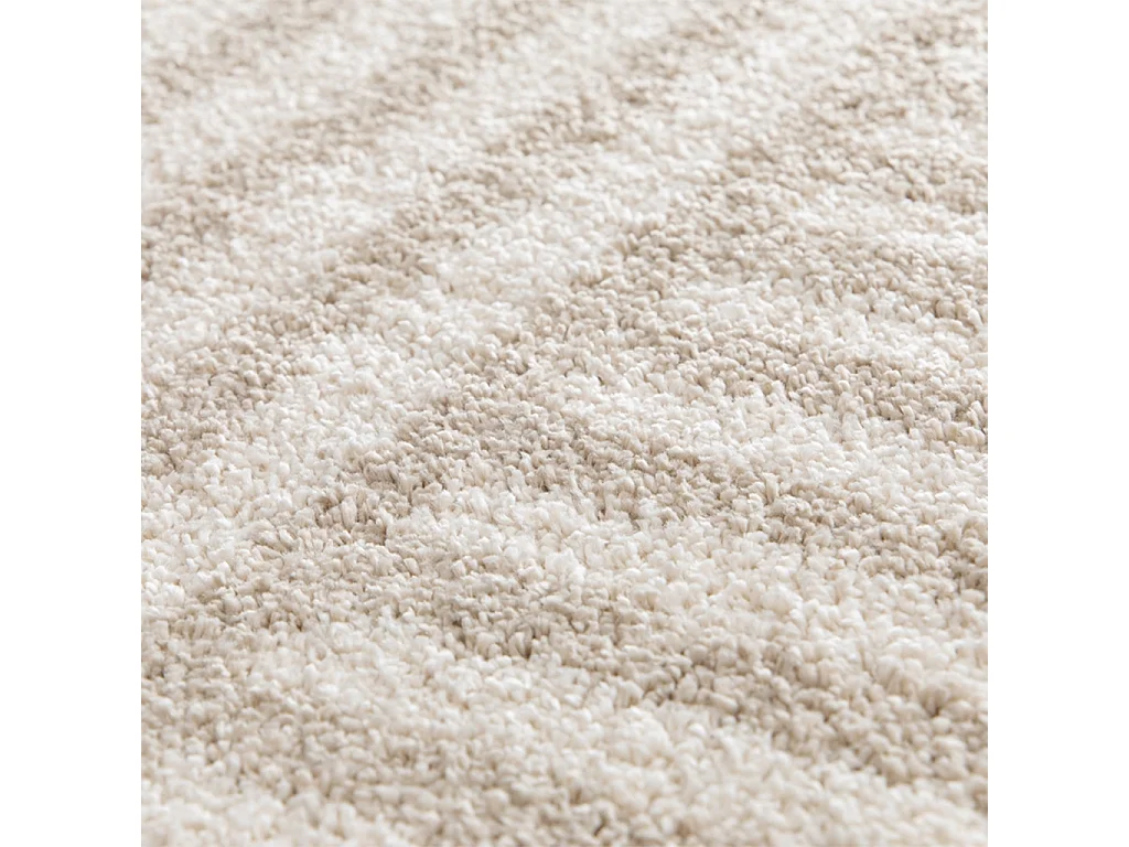 Tappeto da interno a righe beige e crema, Telya, 290x200x3 cm