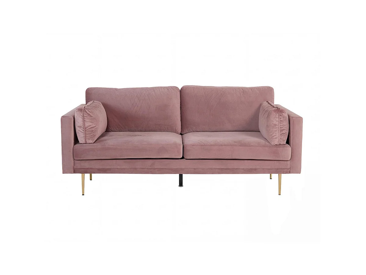 Canapé 3 Places en Velours "Boom" 203cm Rose & Or