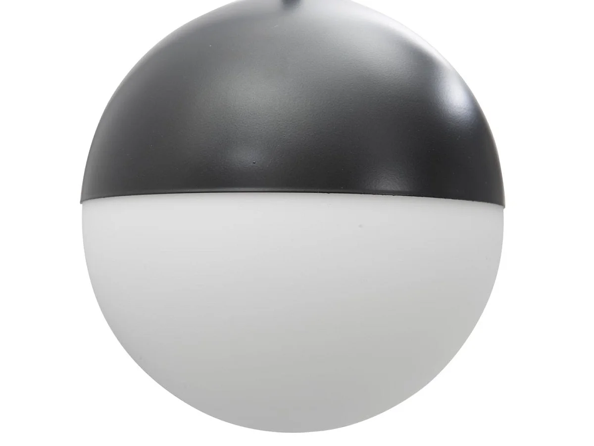 Kinkiet ścienny w kształcie kuli ze szkła i metalu, 51 cm, Azélie Noir