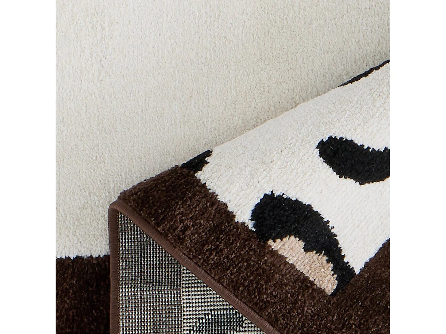 Tapis intérieur motif léopard marron et crème 160x230cm - Yuna