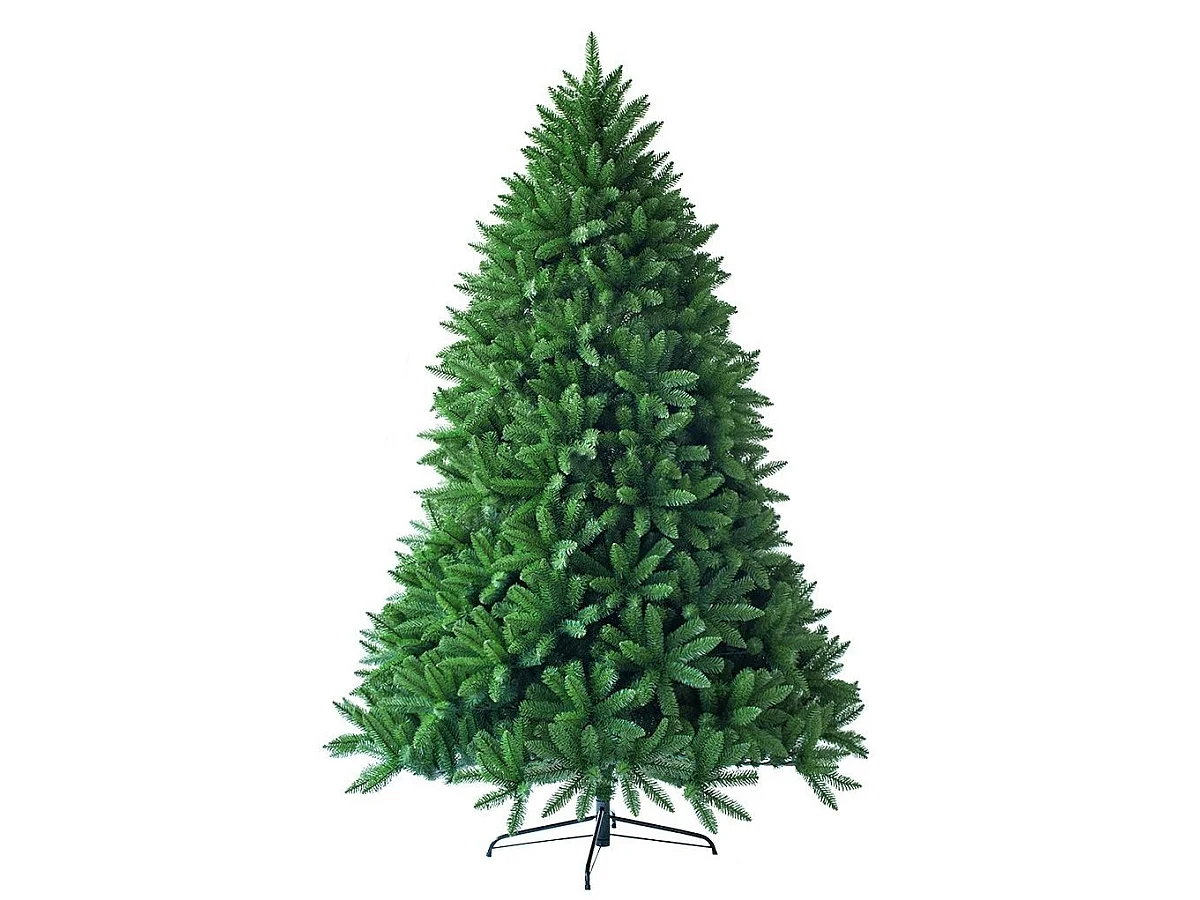 Albero di Natale 150 cm con 600 rami, Abete artificiale con base di metallo resistente