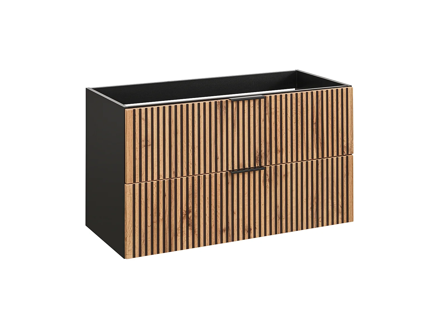 Ensemble de meubles Xilo 100 cm avec vasque à poser, colonne et miroir LED