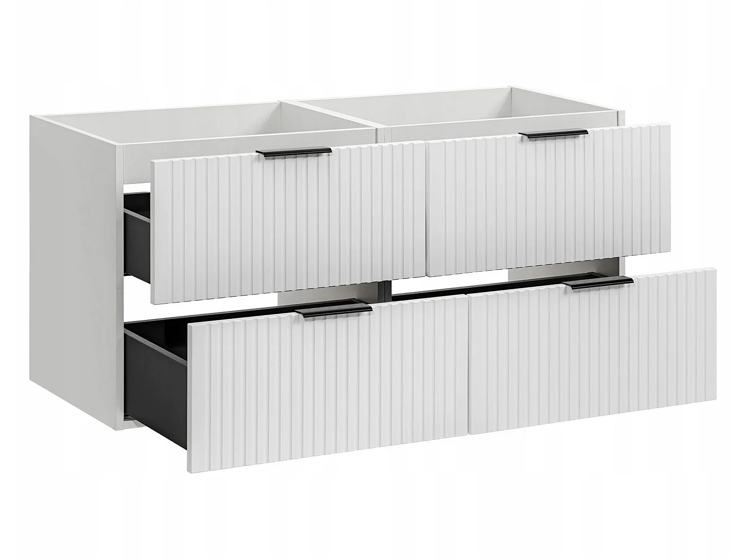 Ensemble de meubles Adel White 120 cm avec vasque SKY, colonne haute, miroir Juliet et éclairage LED