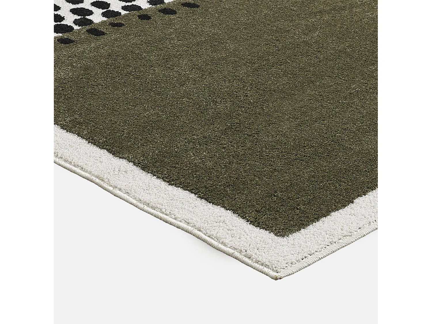 Tapis intérieur motif à pois verts 200x290cm - Thalia