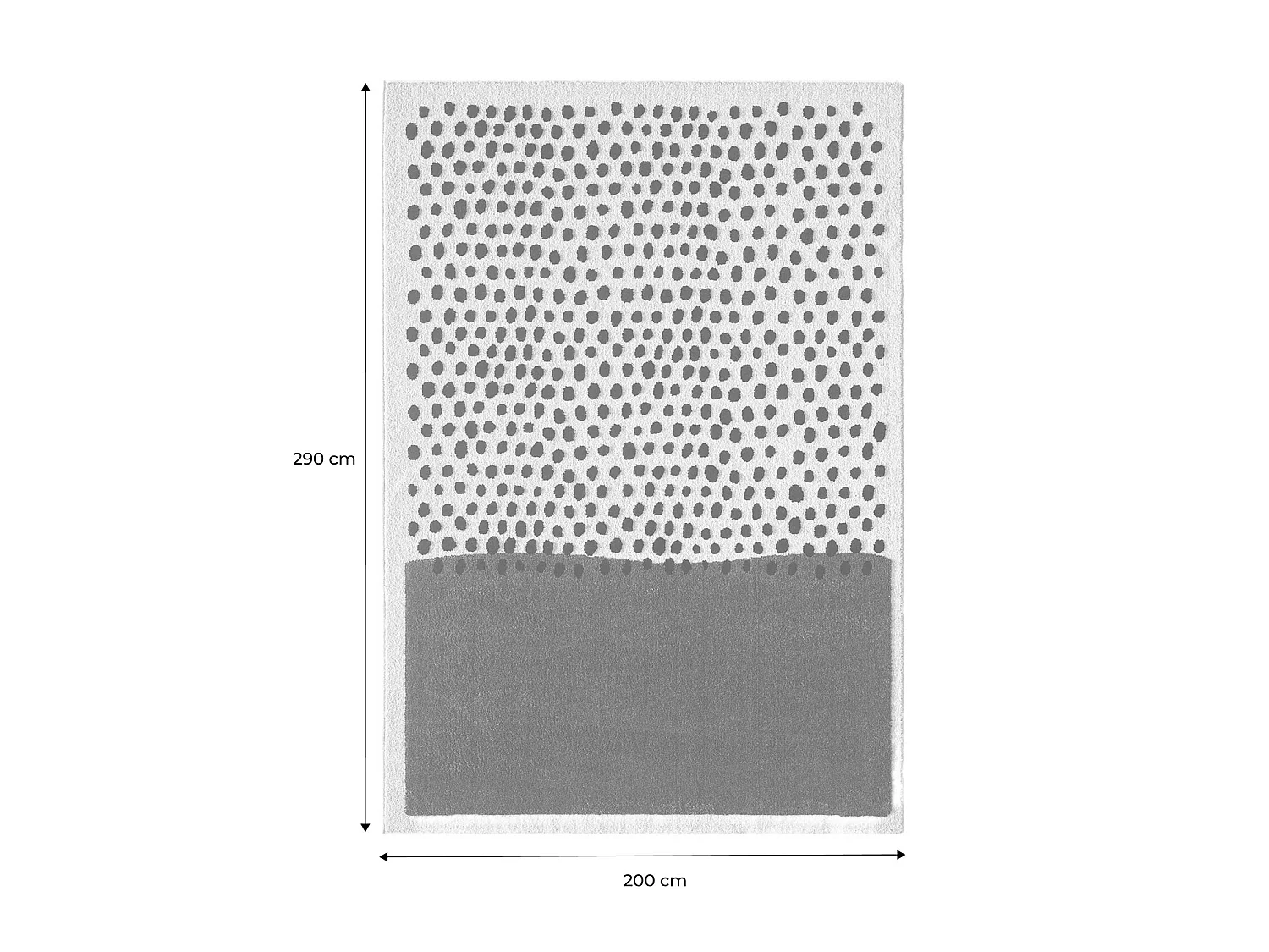 Tapis intérieur motif à pois verts 200x290cm - Thalia