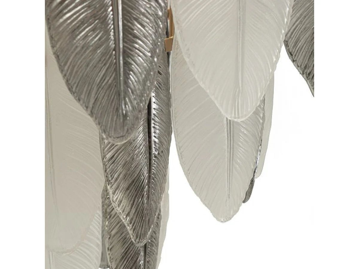 Lampa wisząca piórko szkło i metal Leafy Szary