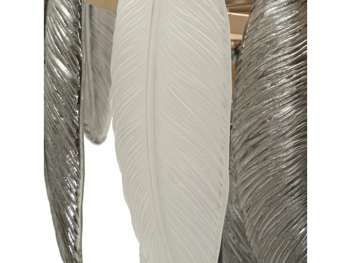Lampa wisząca piórko szkło i metal Leafy Szary
