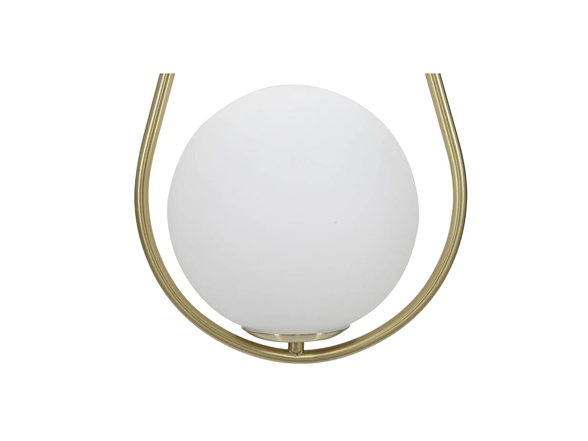 Lampa wisząca 1 klosz szklany 46 cm Azélie Złoty