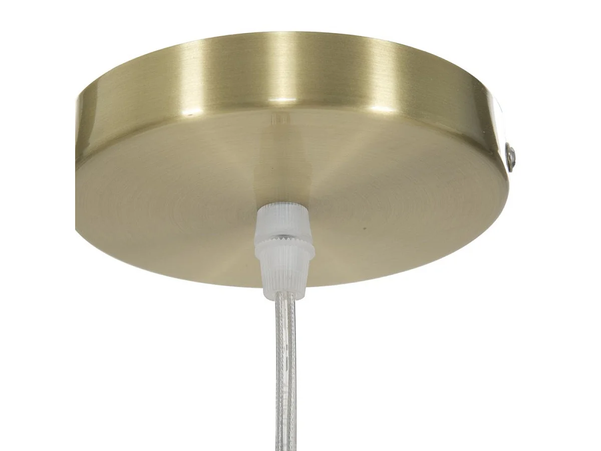 Lampa wisząca 1 klosz szklany 46 cm Azélie Złoty