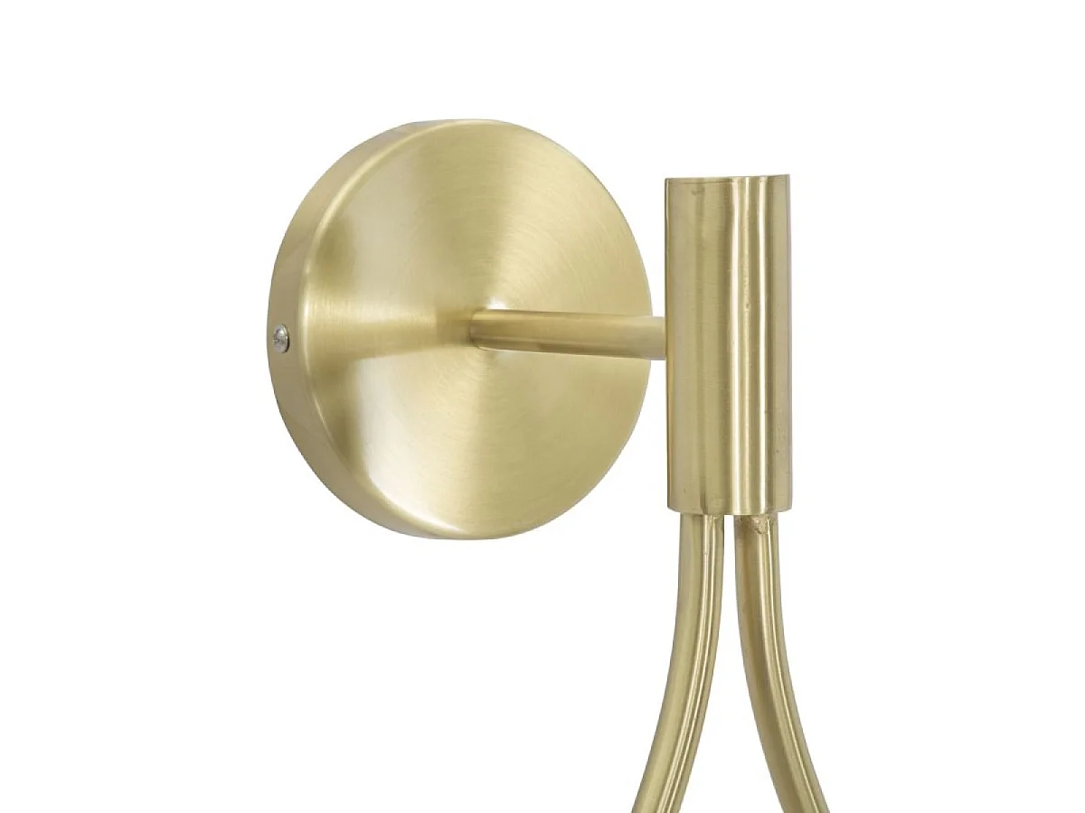 Kinkiet ścienny z jedną szklaną kulą i metalową ramą, 52 cm, Azélie Doré