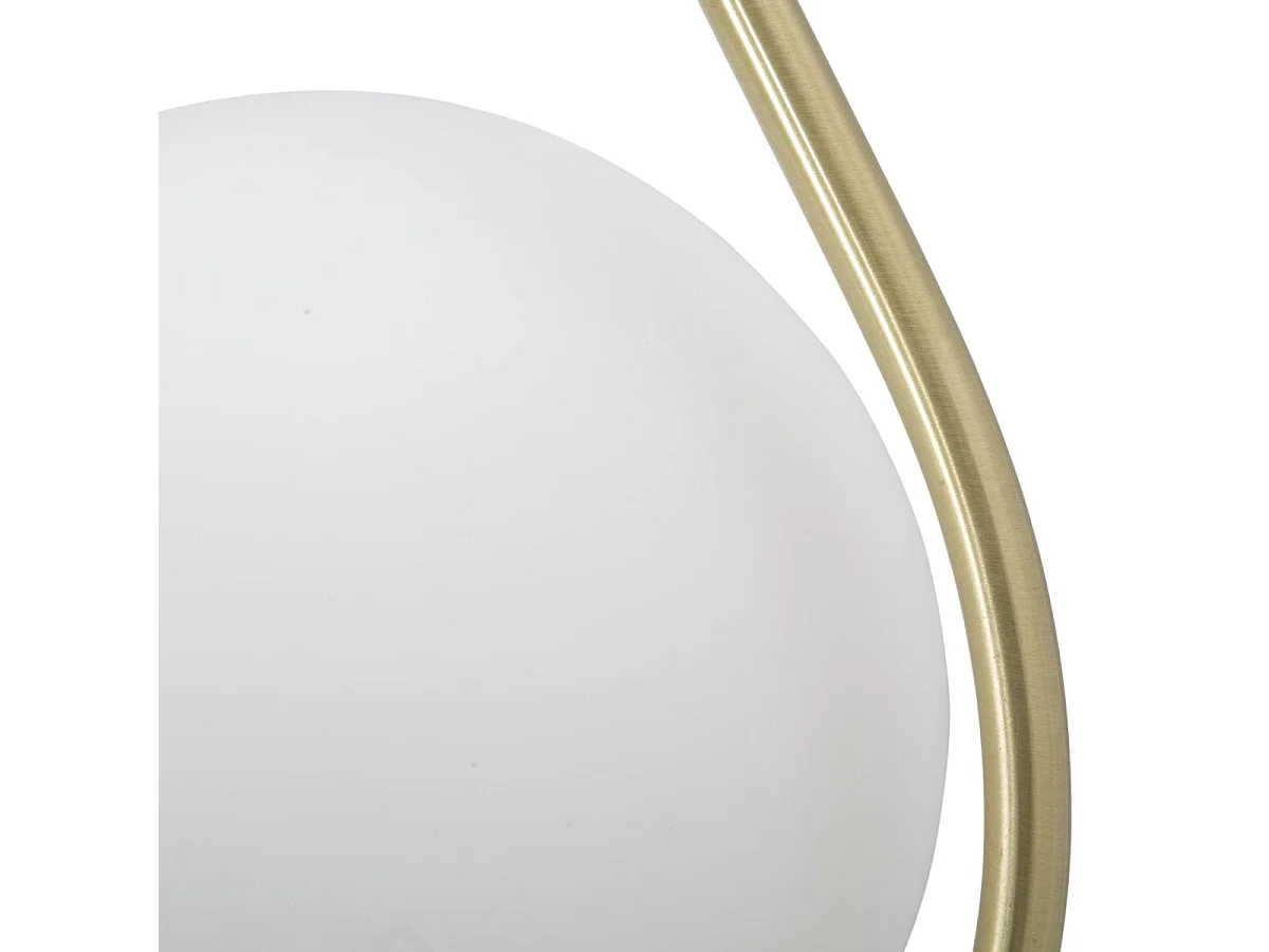 Kinkiet ścienny z jedną szklaną kulą i metalową ramą, 52 cm, Azélie Doré