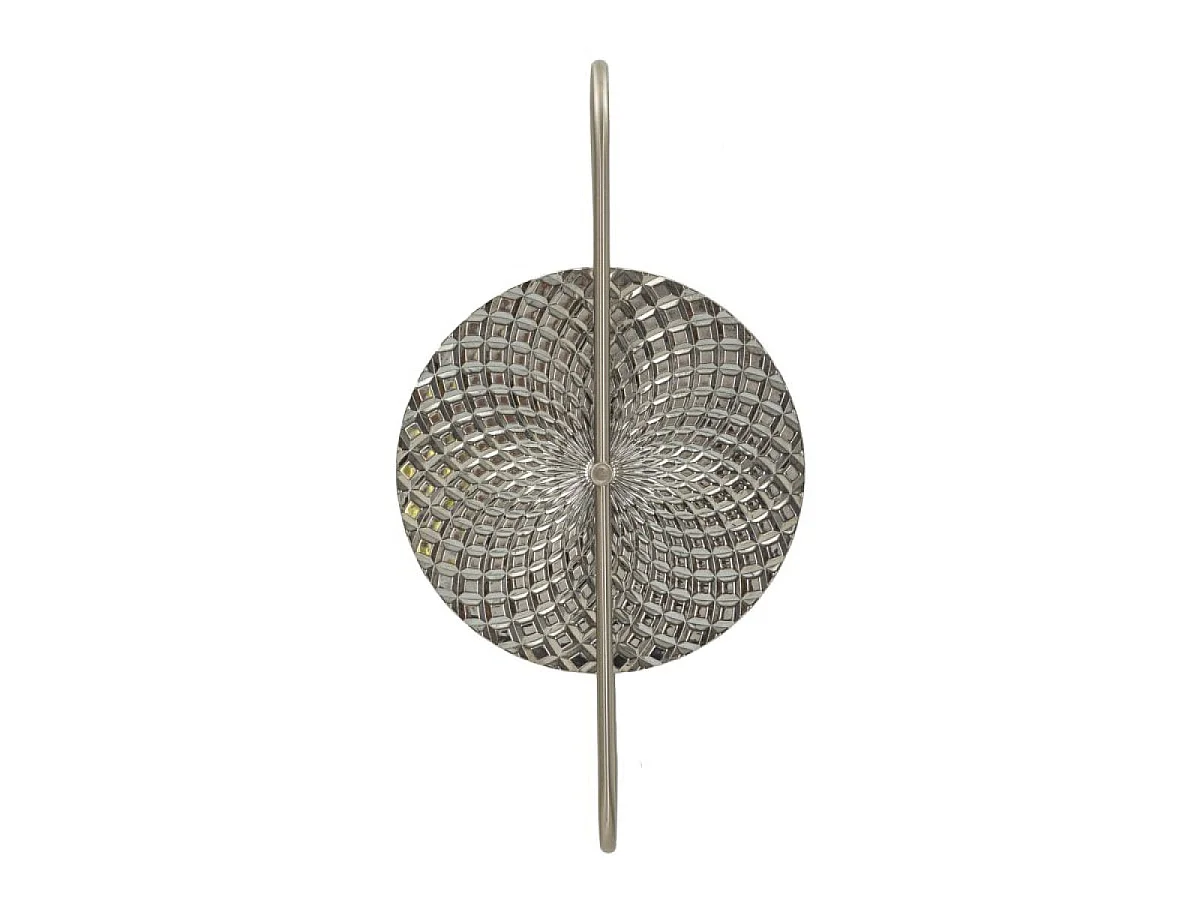 Wandlamp van glas en metaal, Sylver, zilverkleurig