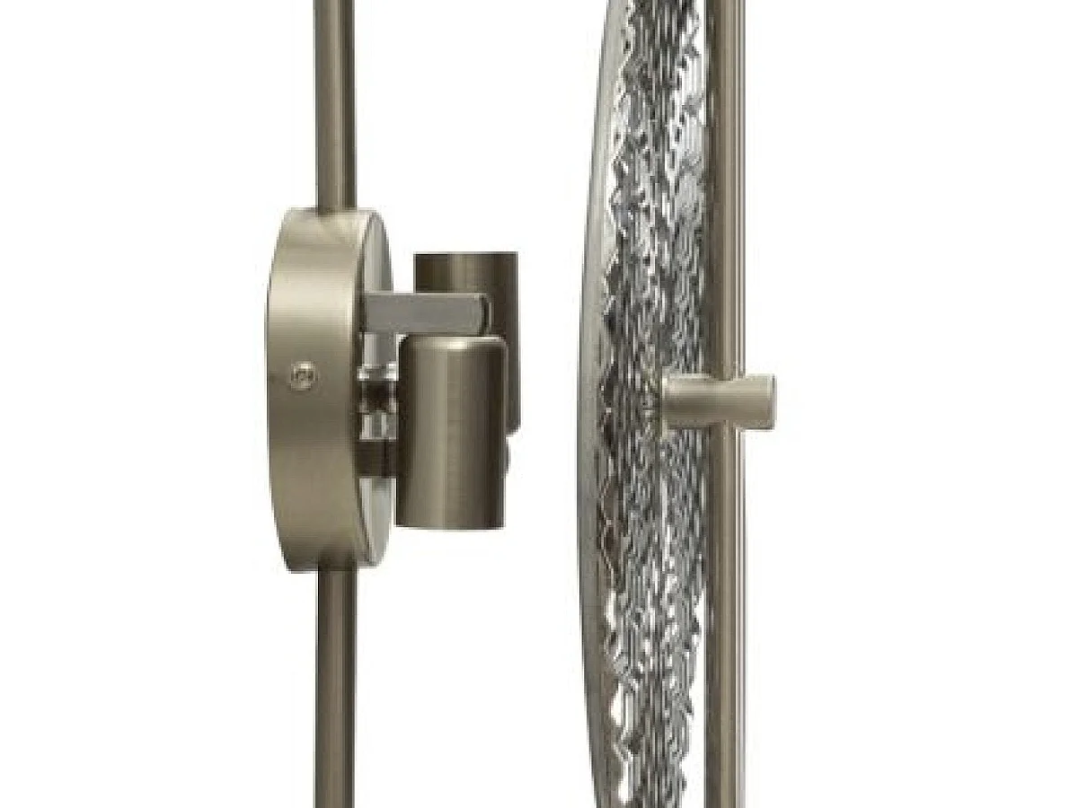 Wandlamp van glas en metaal, Sylver, zilverkleurig