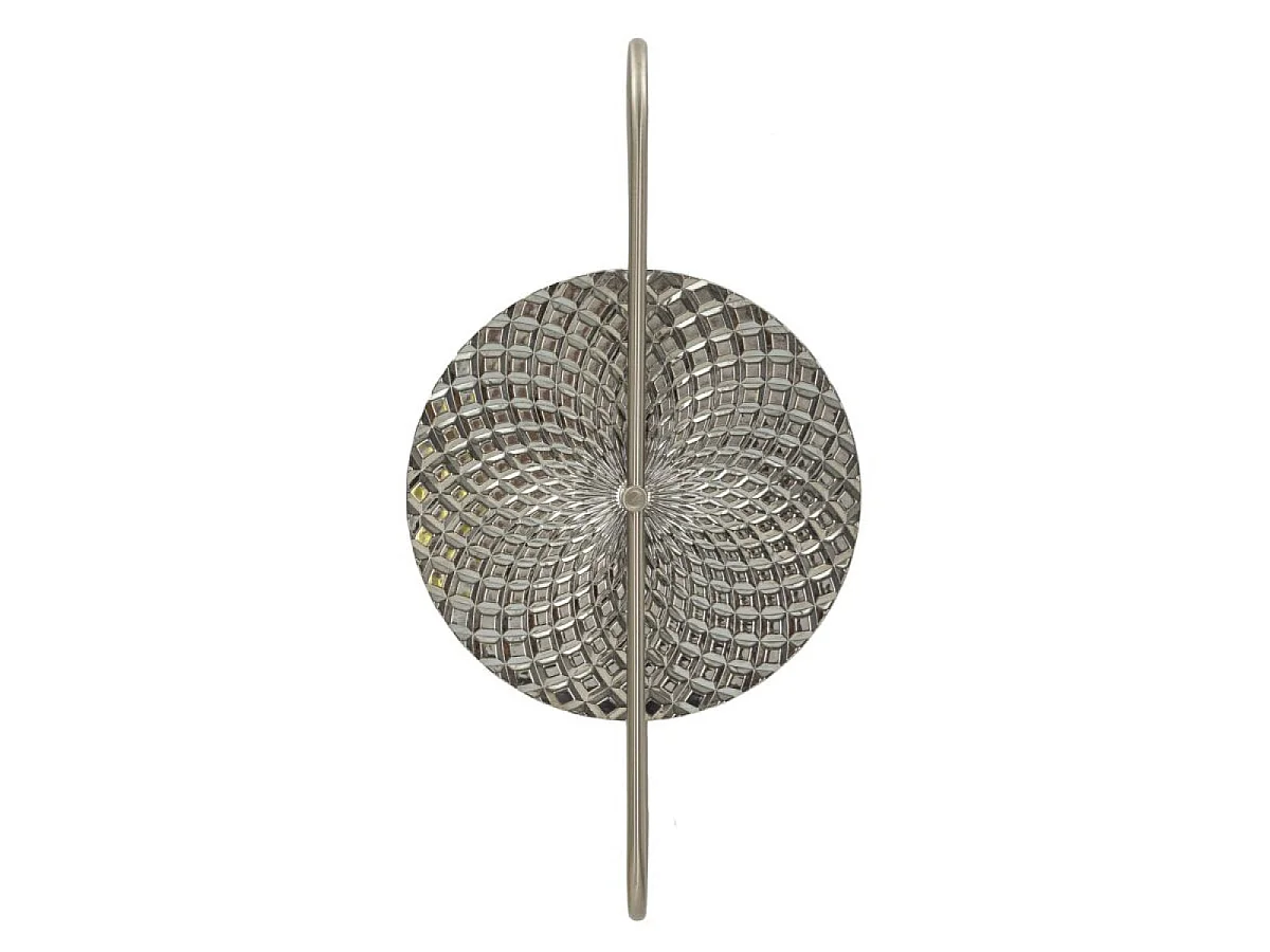 Wandlamp van glas en metaal, Sylver, zilverkleurig