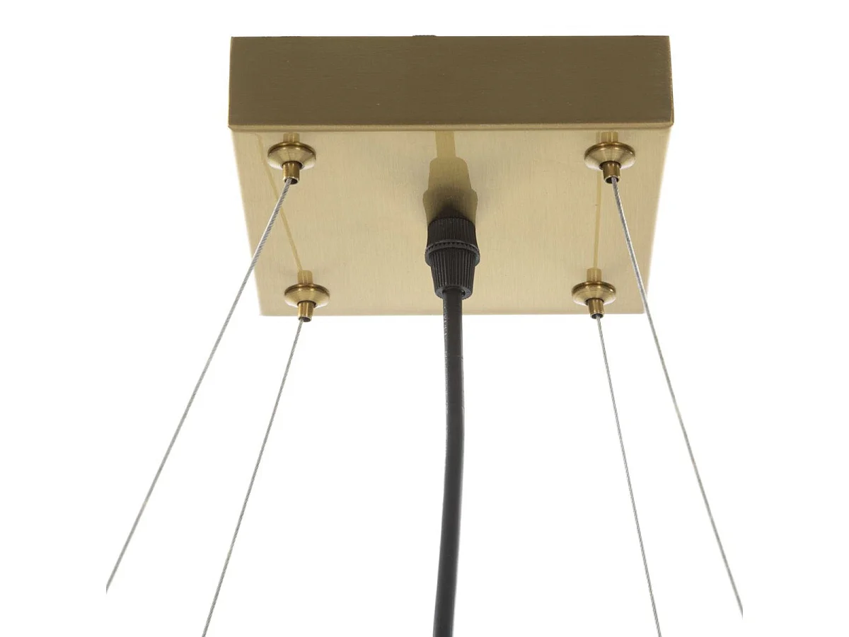 Lampa wisząca 4 klosze szklane Azélie Złoty