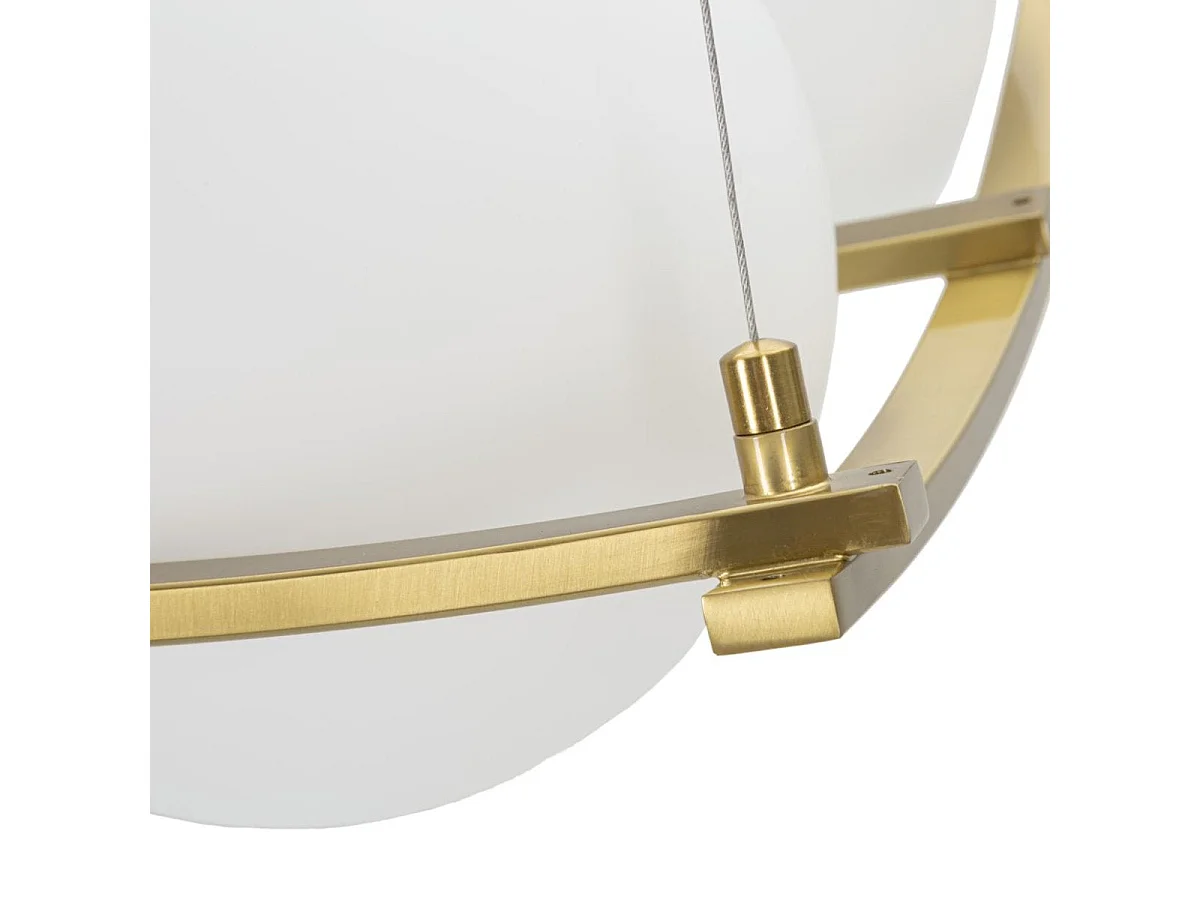 Lampa wisząca 4 klosze szklane Azélie Złoty