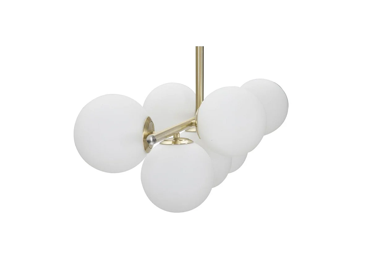 Lampa wisząca 7 kloszy szklanych 74 cm Azélie Złoty