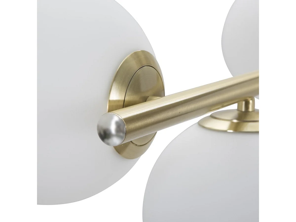 Lampa wisząca 7 kloszy szklanych 74 cm Azélie Złoty