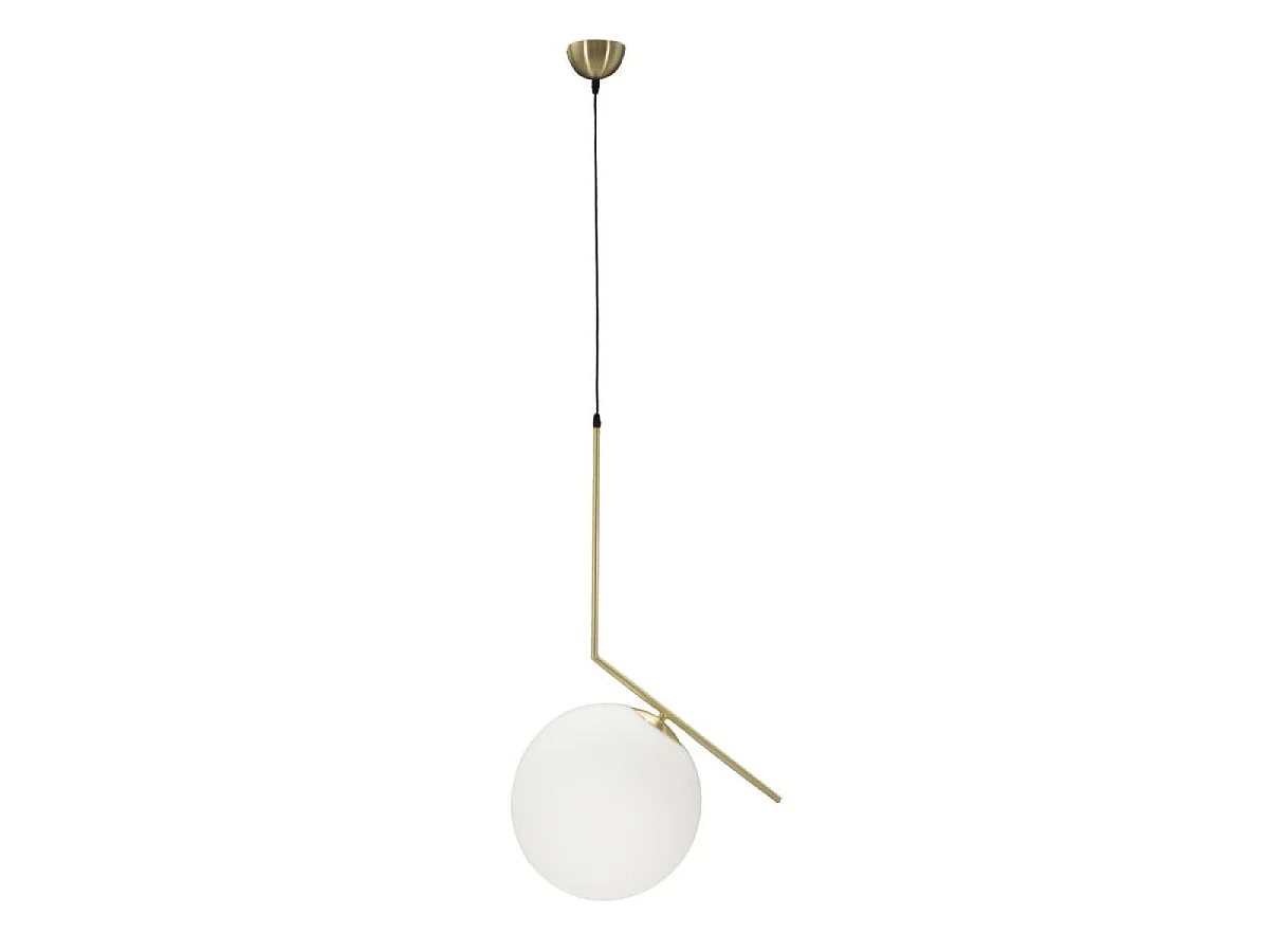 Lampa wisząca 1 klosz szklany Azélie Złoty