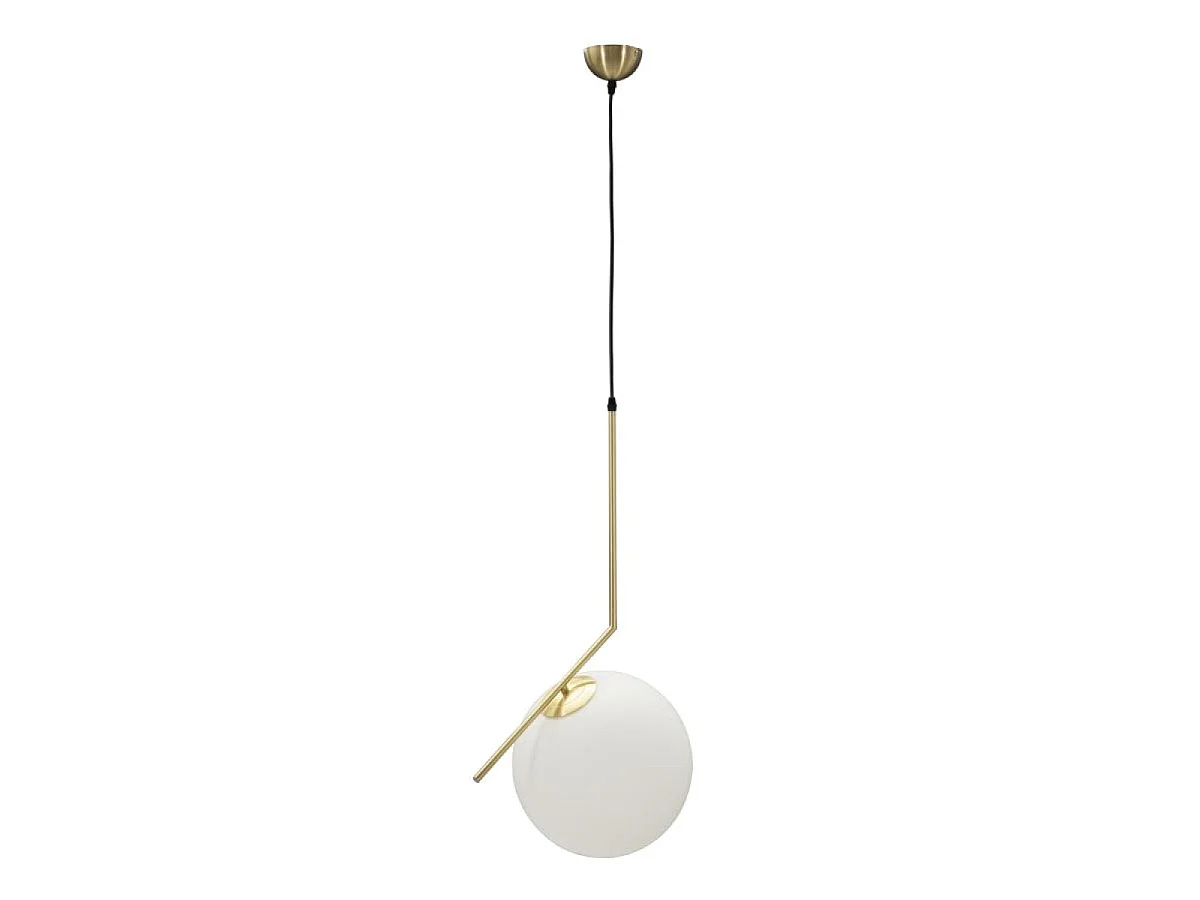Lampa wisząca 1 klosz szklany Azélie Złoty
