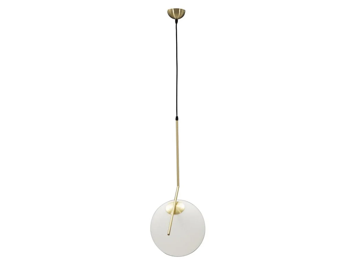 Lampa wisząca 1 klosz szklany Azélie Złoty