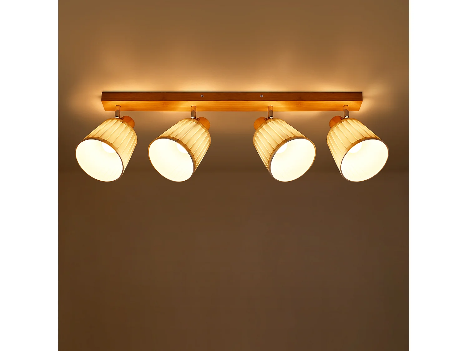 ZMH Spot de plafond 4 lumières E14 vintage bohème et rétro orientables 350° pour couloir cuisine salon ou chambre