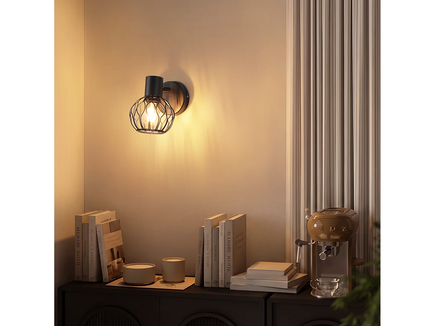 ZMH Spot de plafond noir à 1 lumières métal E14 orientable à 350° d'intérieur pour salon couloir (ampoules non incluses)