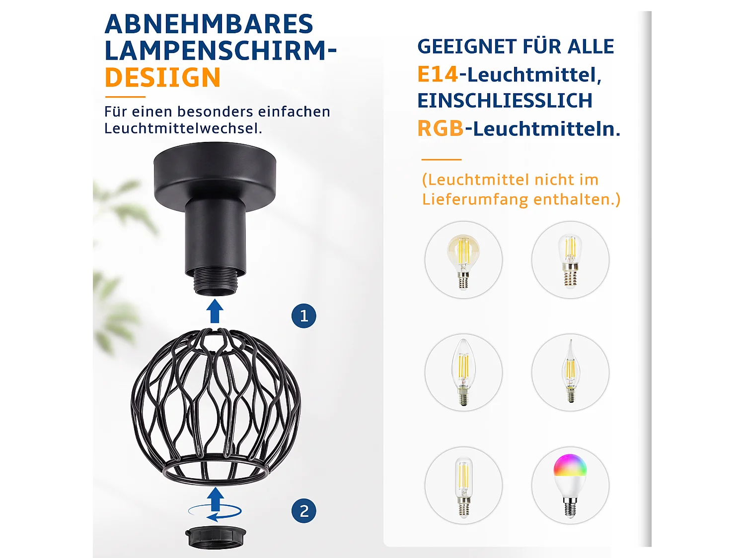 ZMH Spot de plafond noir à 1 lumières métal E14 orientable à 350° d'intérieur pour salon couloir (ampoules non incluses)