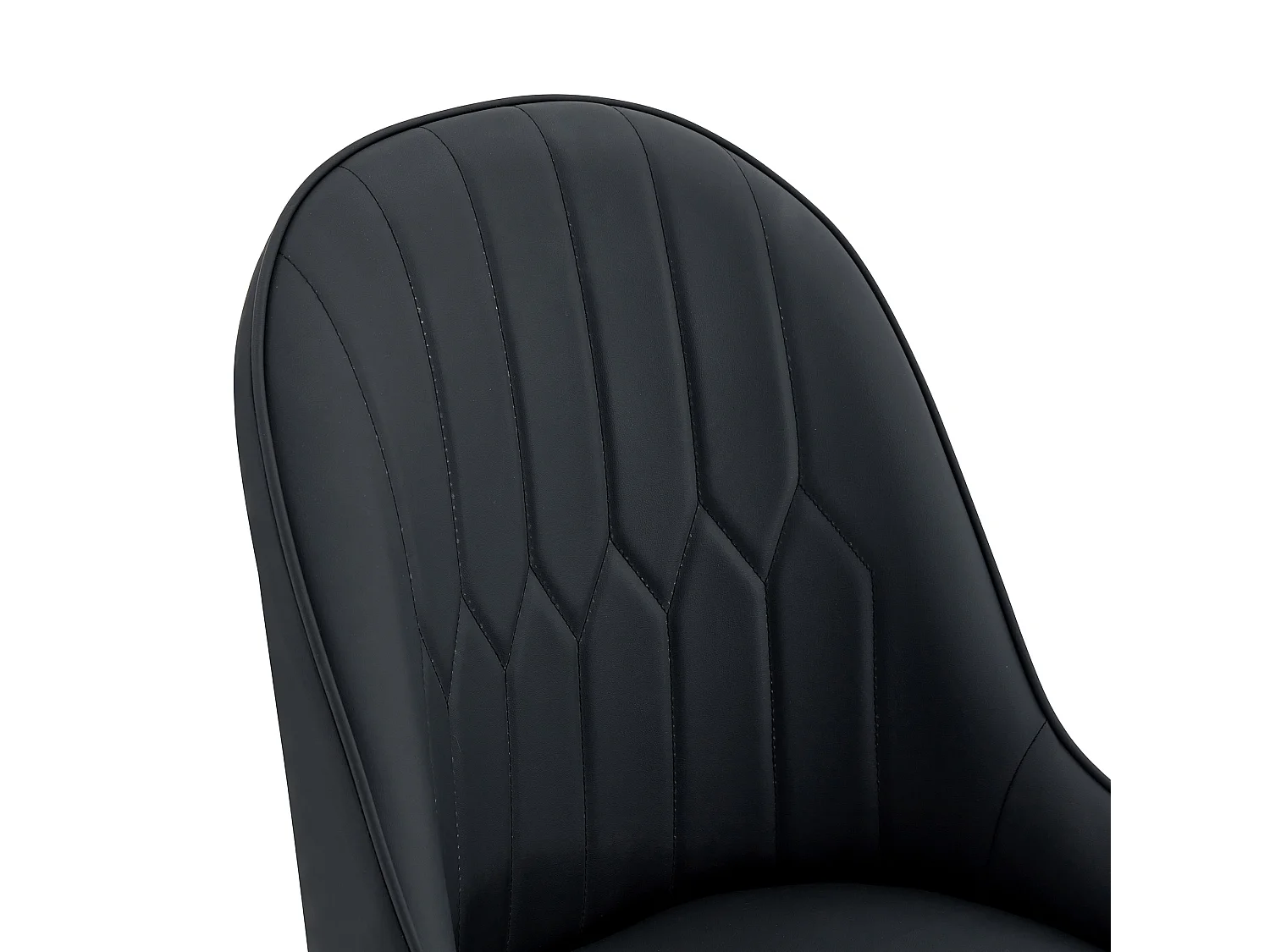 Lot de 2 chaises en pu noir avec dossier motif éclair hydrofuge et rembourrage épais - Sweiko