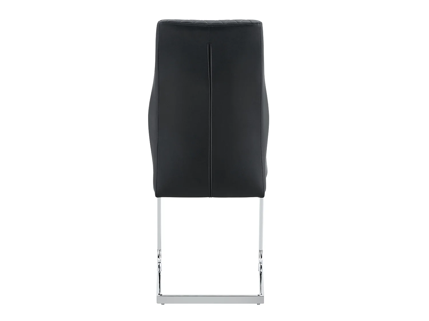 Lot de 2 chaises de salle à manger à motif losange noir avec dossier haut assise confortable et cadre en métal argenté antidérapant - Sweiko