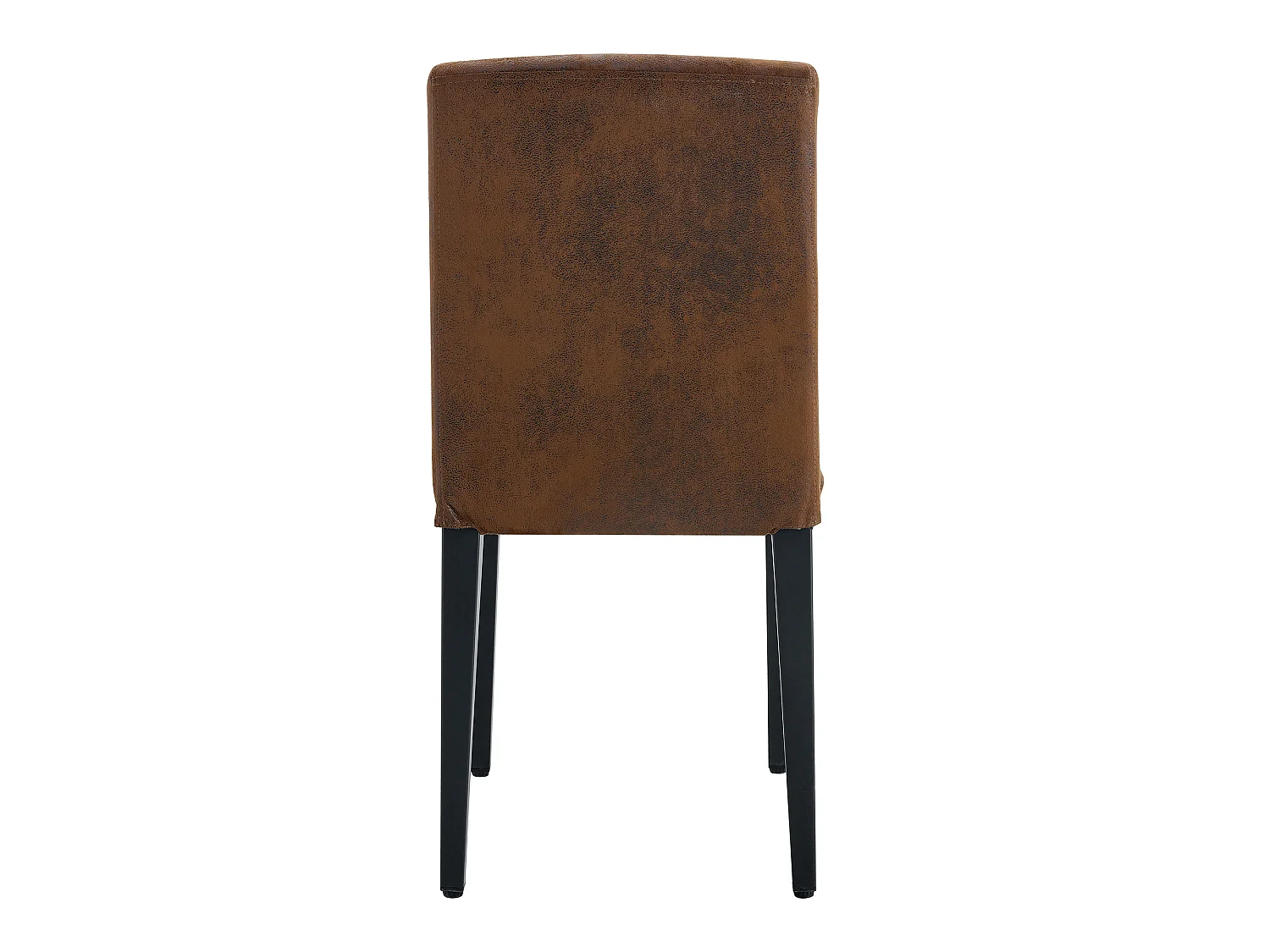 Lot de 2 chaises de salle à manger minimalistes style européen en tissu technique marron foncé avec pieds métalliques noirs - Sweiko