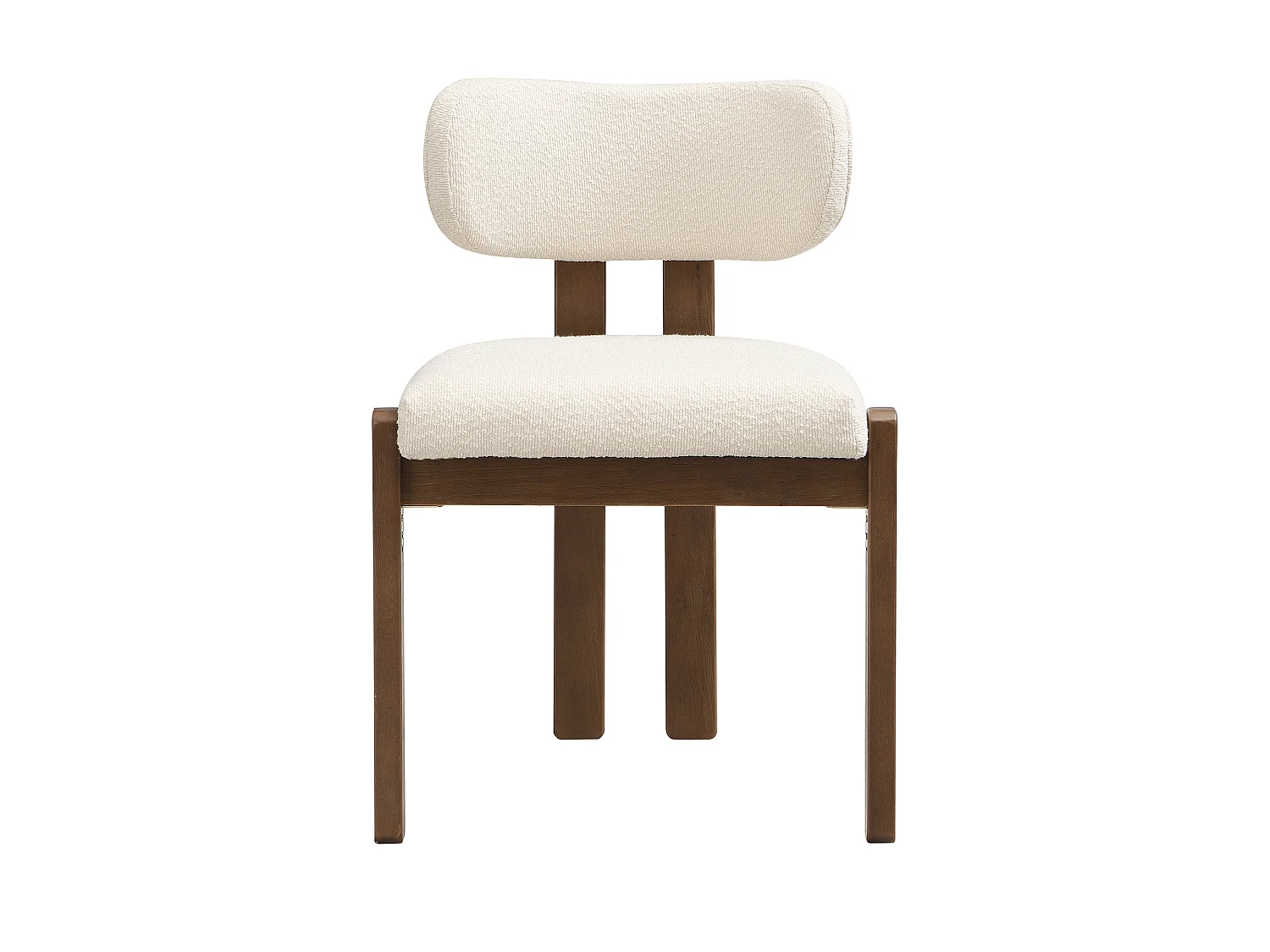 Chaises de salle à manger en bois massif lot de 6, confortables et respirantes, style moderne, boucle, couleur noyer, pour salle à manger, salon, café - Sweiko