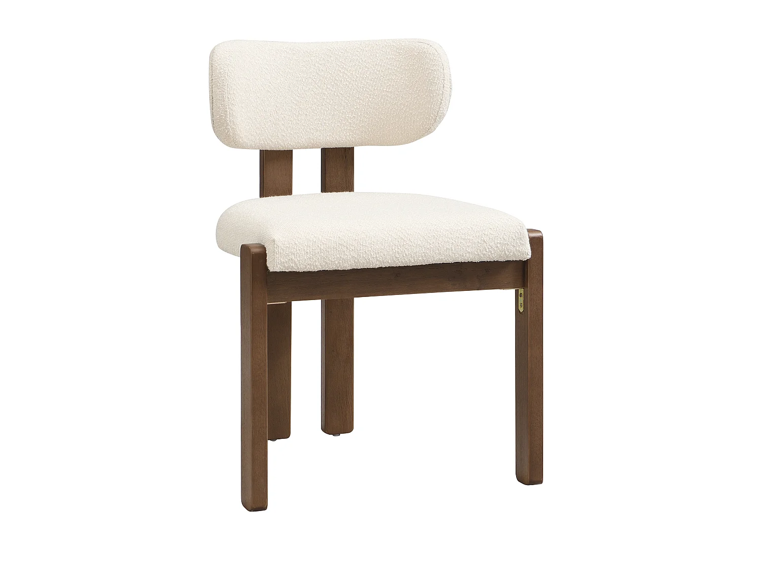 Chaises de salle à manger en bois massif lot de 6, confortables et respirantes, style moderne, boucle, couleur noyer, pour salle à manger, salon, café - Sweiko