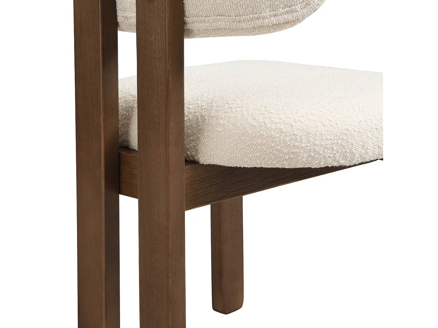 Chaises de salle à manger en bois massif lot de 6, confortables et respirantes, style moderne, boucle, couleur noyer, pour salle à manger, salon, café - Sweiko
