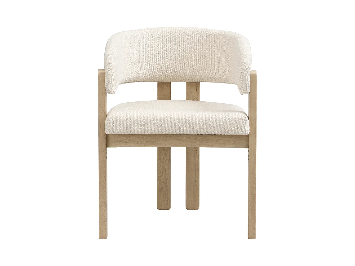 Chaises de salle à manger en bois massif, 6 pièces, boucle, confortable et respirante, style moderne, couleur naturelle, pour salle à manger, salon, café - Sweiko