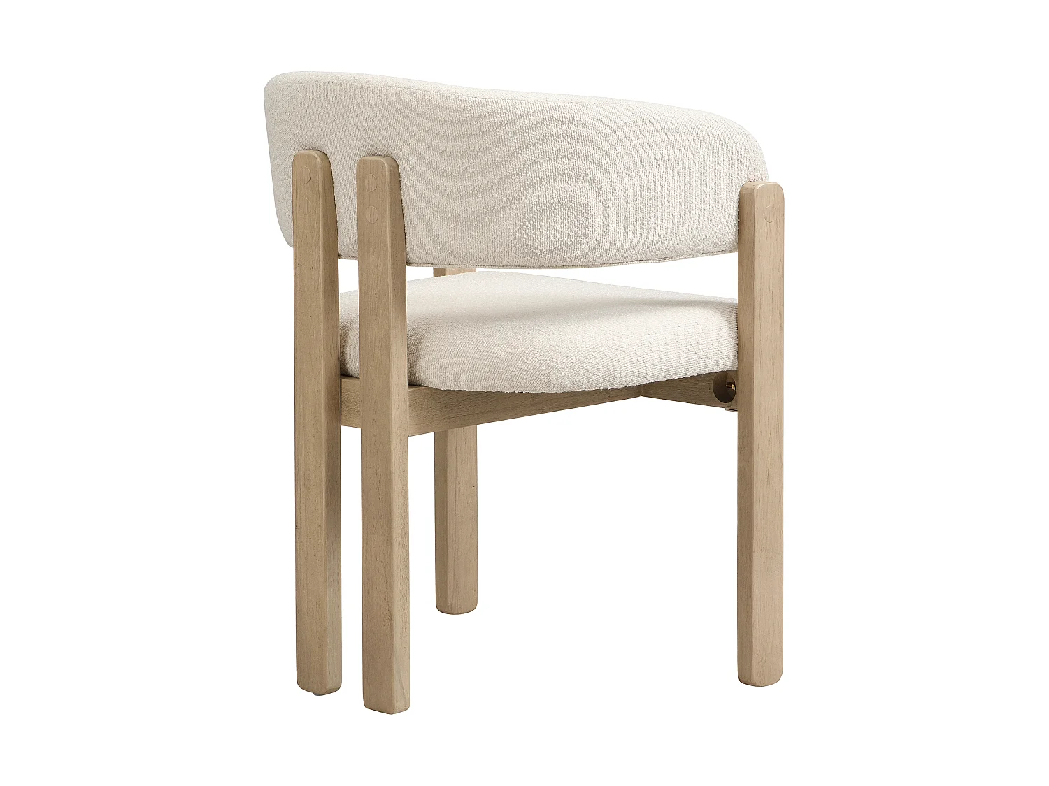 Chaises de salle à manger en bois massif, 6 pièces, boucle, confortable et respirante, style moderne, couleur naturelle, pour salle à manger, salon, café - Sweiko