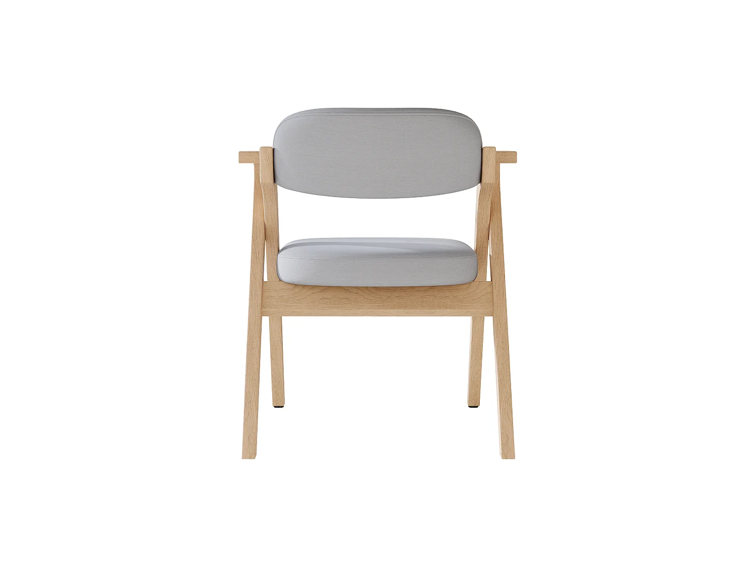 Lot de 2 chaises pliantes en bois massif gris avec revêtement en lin confortable et respirant pour salle à manger salon ou café - Sweiko