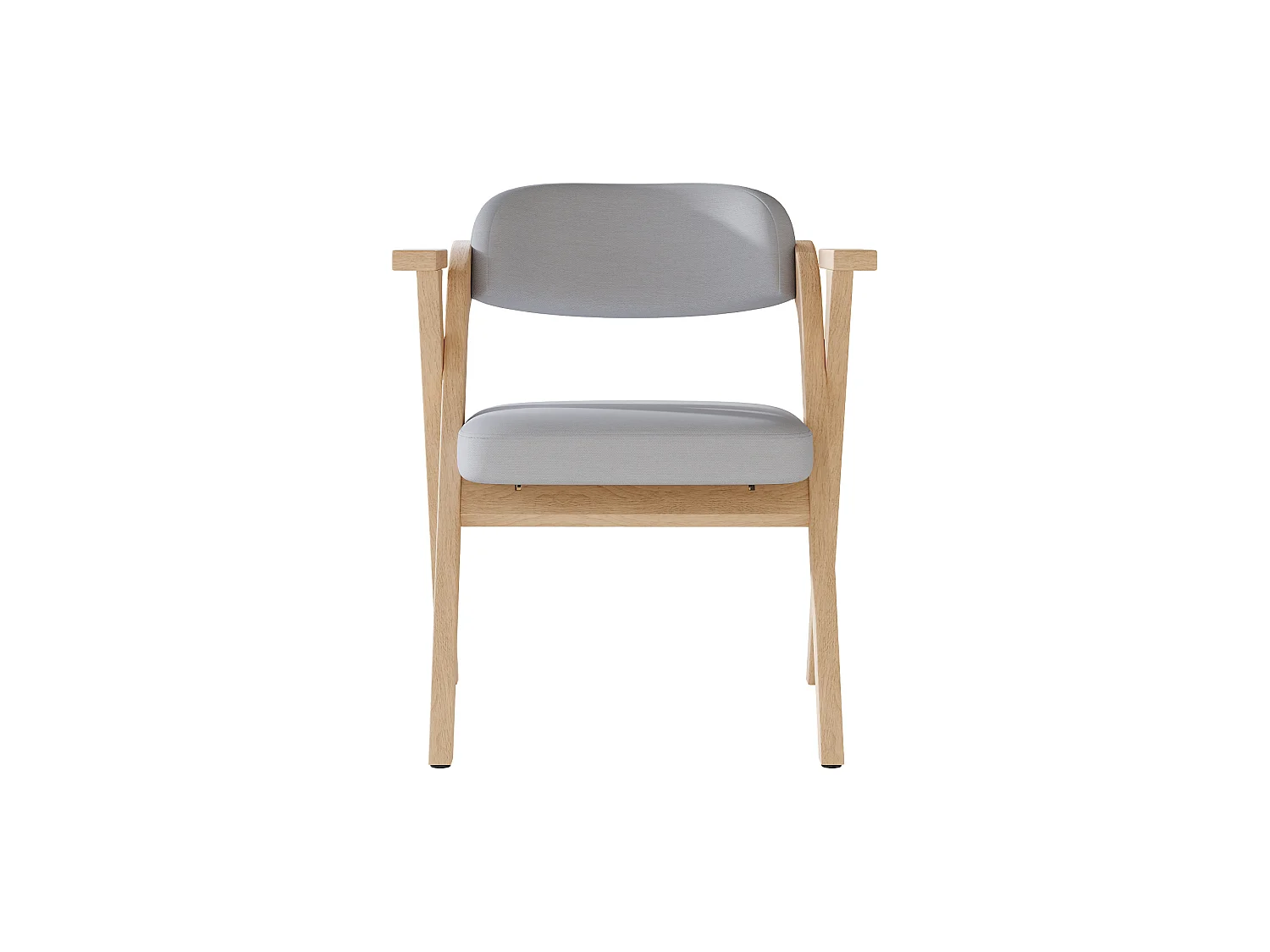 Lot de 4 chaises pliantes en bois massif gris avec revêtement en lin confortable et respirant pour salle à manger salon ou café - Sweiko