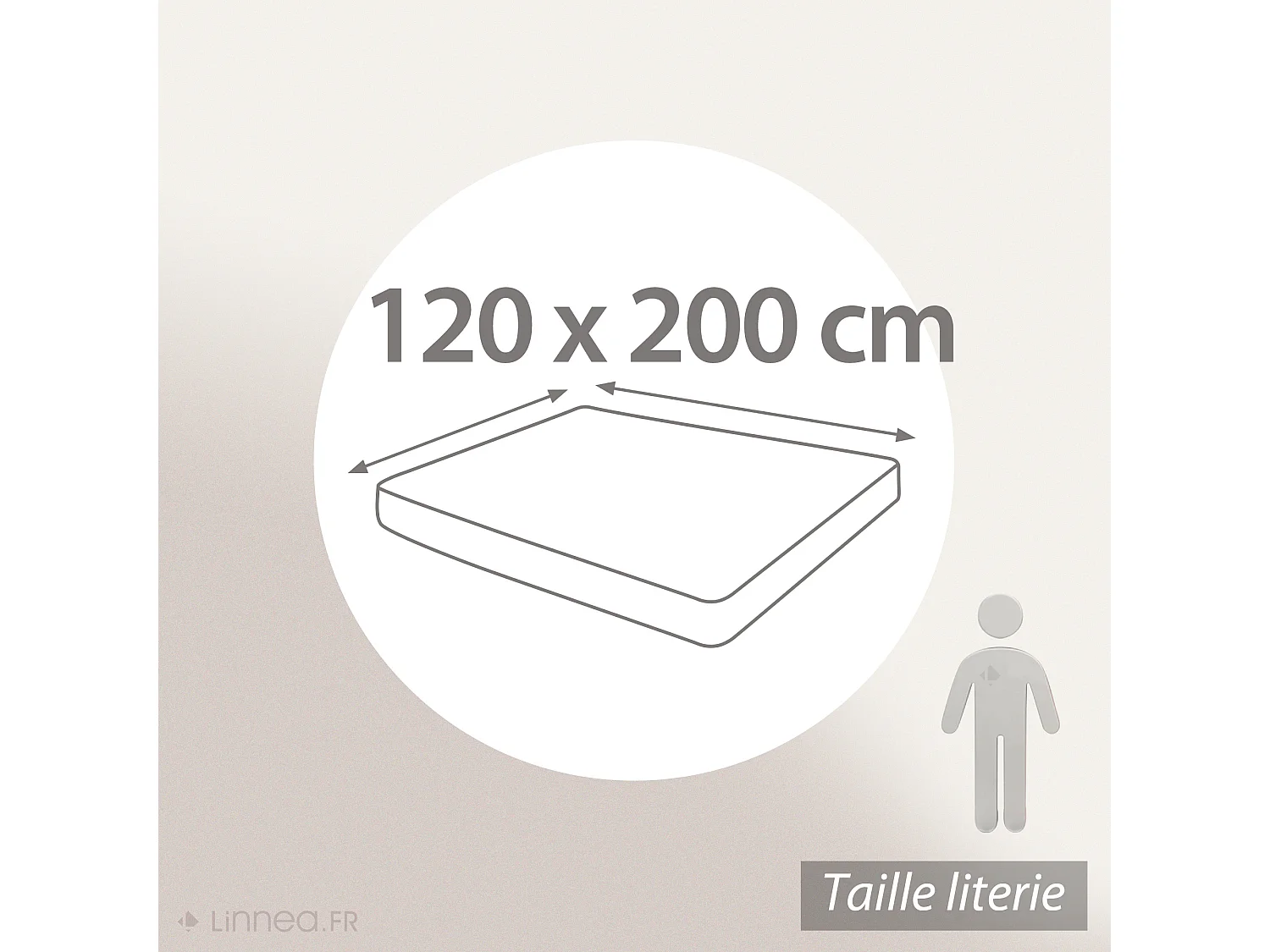 Protège matelas imperméable ANTONY 120x200 cm bonnet 40 cm coton enduction acrylique