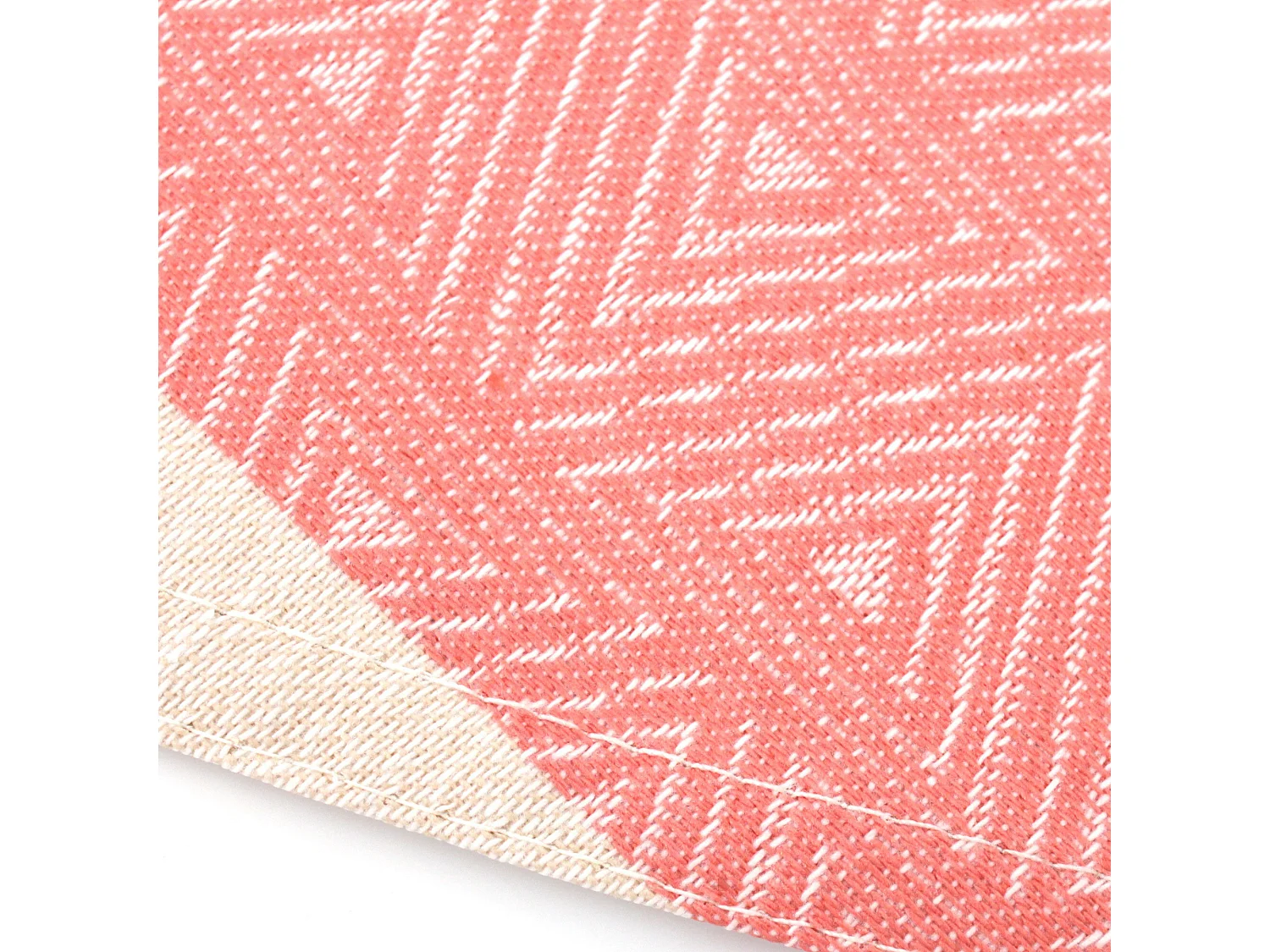 Nappe ovale 170x300 cm Jacquard coton + enduction acrylique CHARLESTON rouge Corail