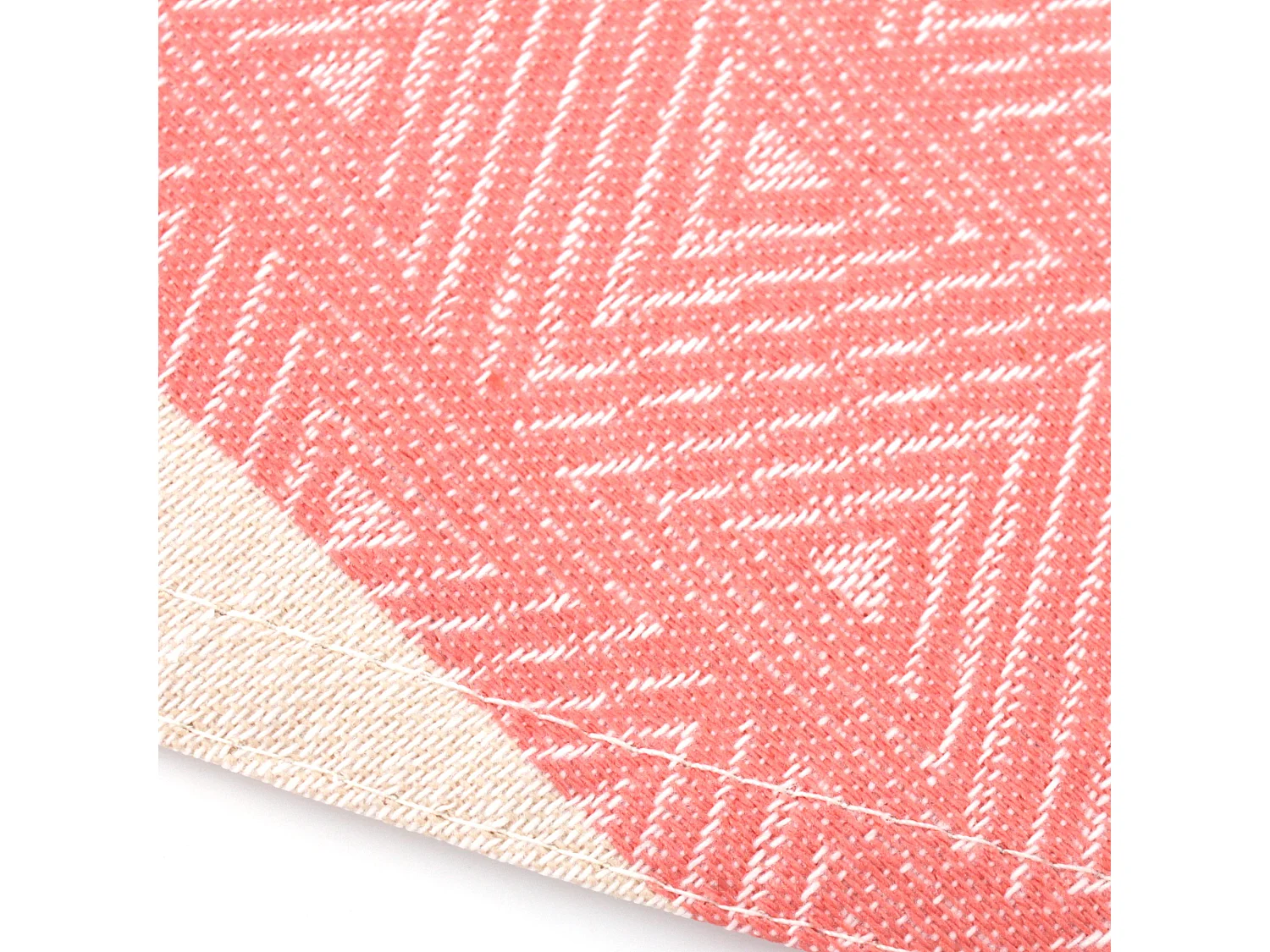 Nappe ovale 170x240 cm Jacquard coton + enduction acrylique CHARLESTON rouge Corail