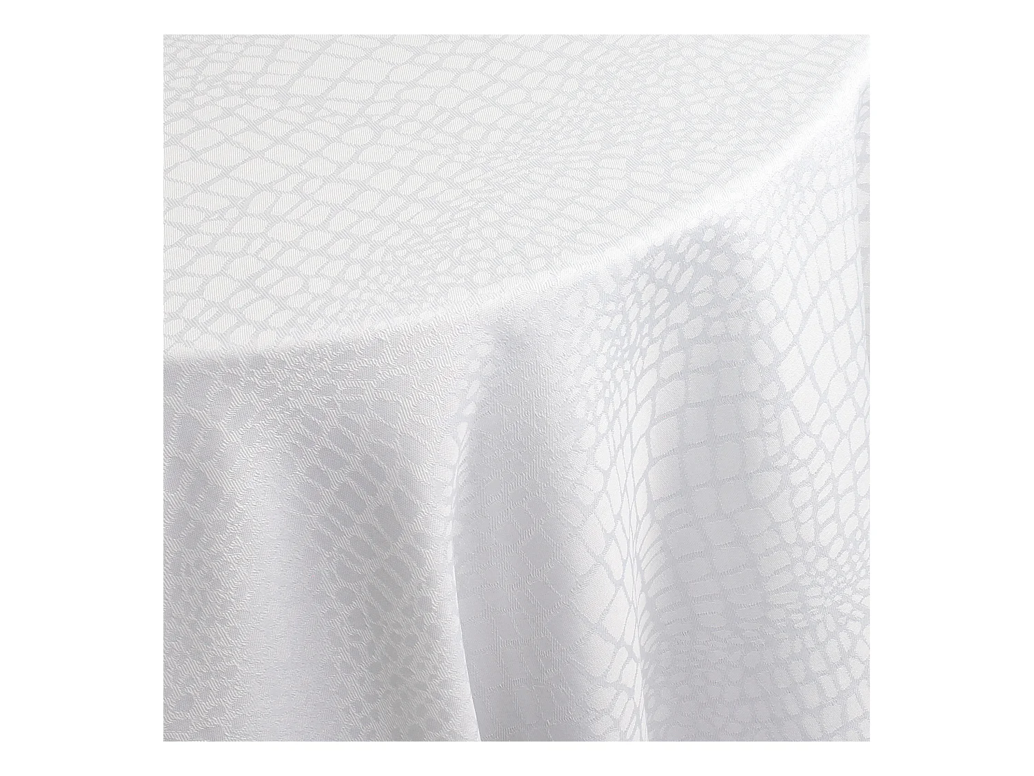 Nappe ovale 180x300 cm Jacquard 100% polyester LOUNGE blanc