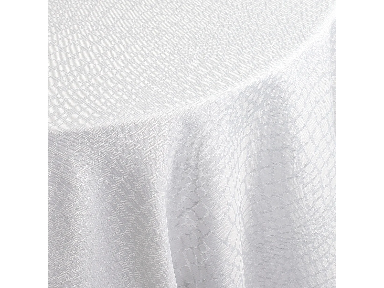 Nappe ovale 180x300 cm Jacquard 100% polyester LOUNGE blanc