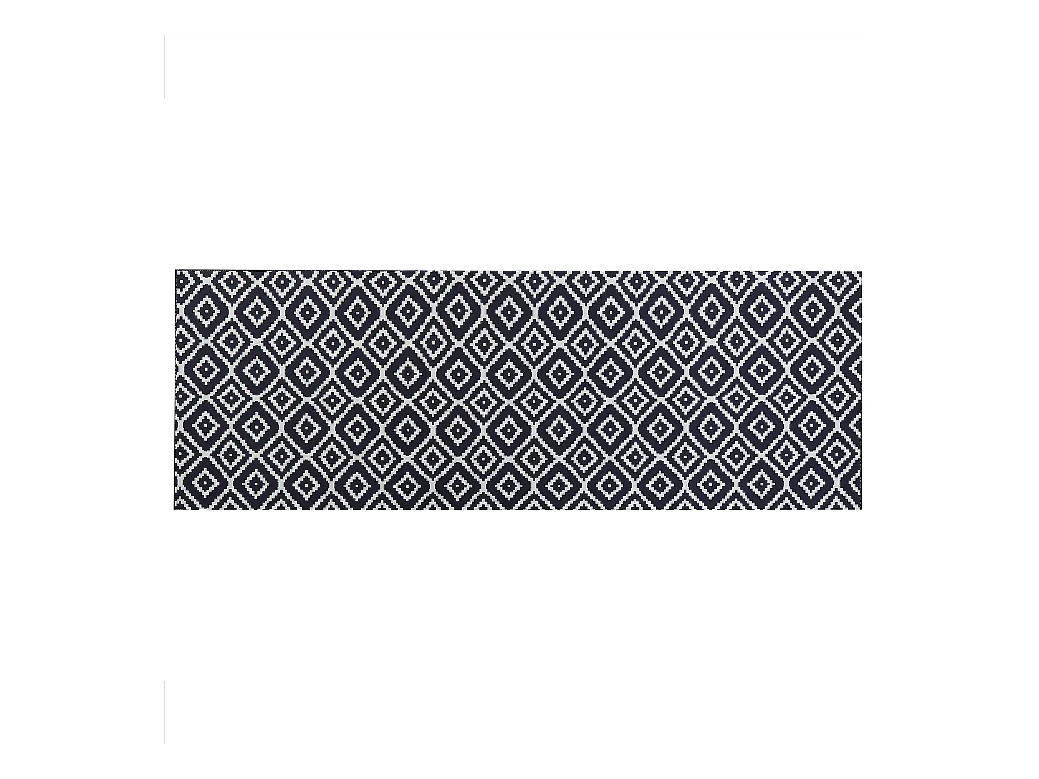 Vloerkleed zwart en wit 70 x 200 cm KARUNGAL
