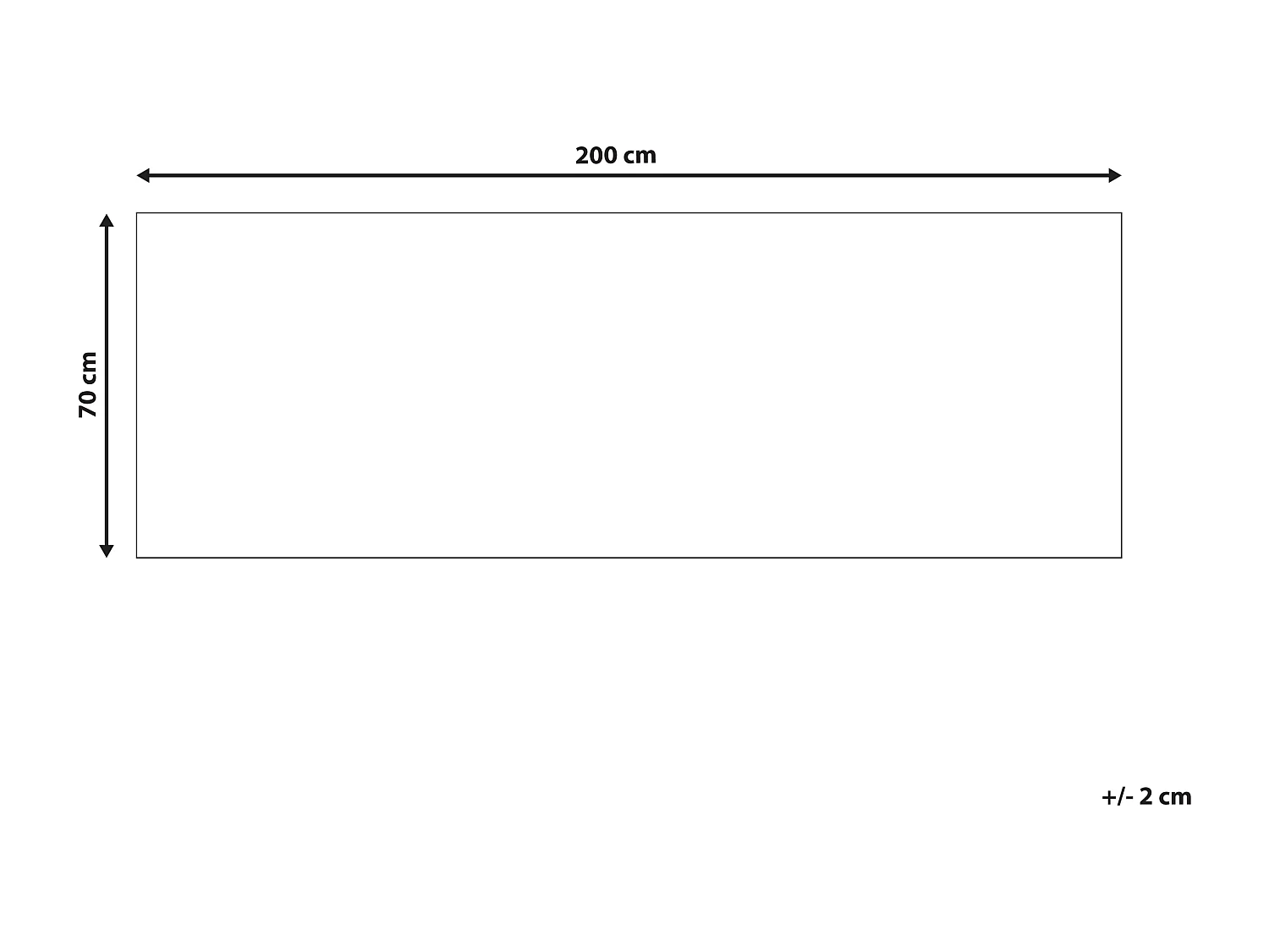 Vloerkleed zwart en wit 70 x 200 cm KARUNGAL
