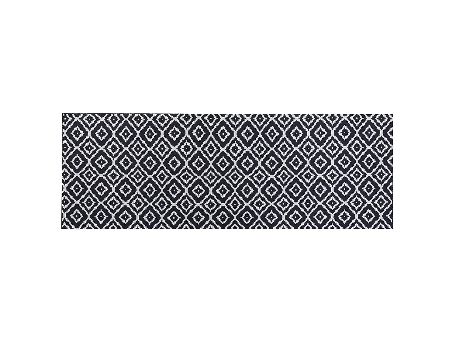 Vloerkleed zwart en wit 70 x 200 cm KARUNGAL