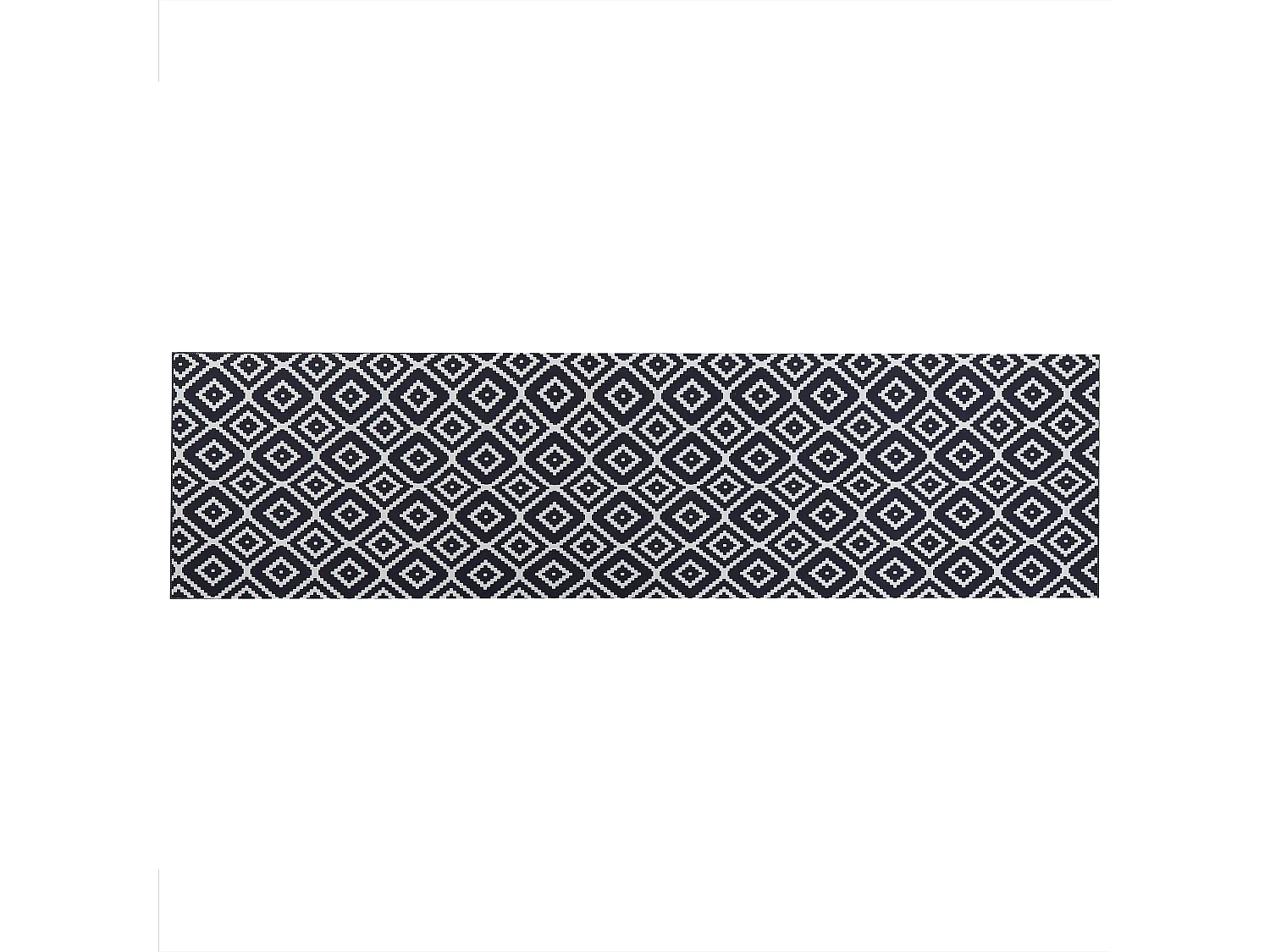 Vloerkleed zwart en wit 80 x 300 cm KARUNGAL