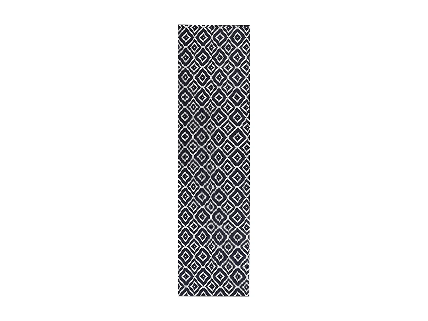 Vloerkleed zwart en wit 80 x 300 cm KARUNGAL
